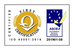 ISO 45001:2018 certified, occupational health and safety